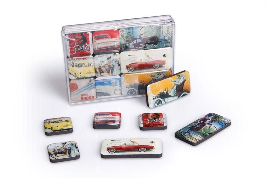 ŠKODA HERITAGE MAGNET SET 000087703FS 9x magnetic refrigerator magnet classic
