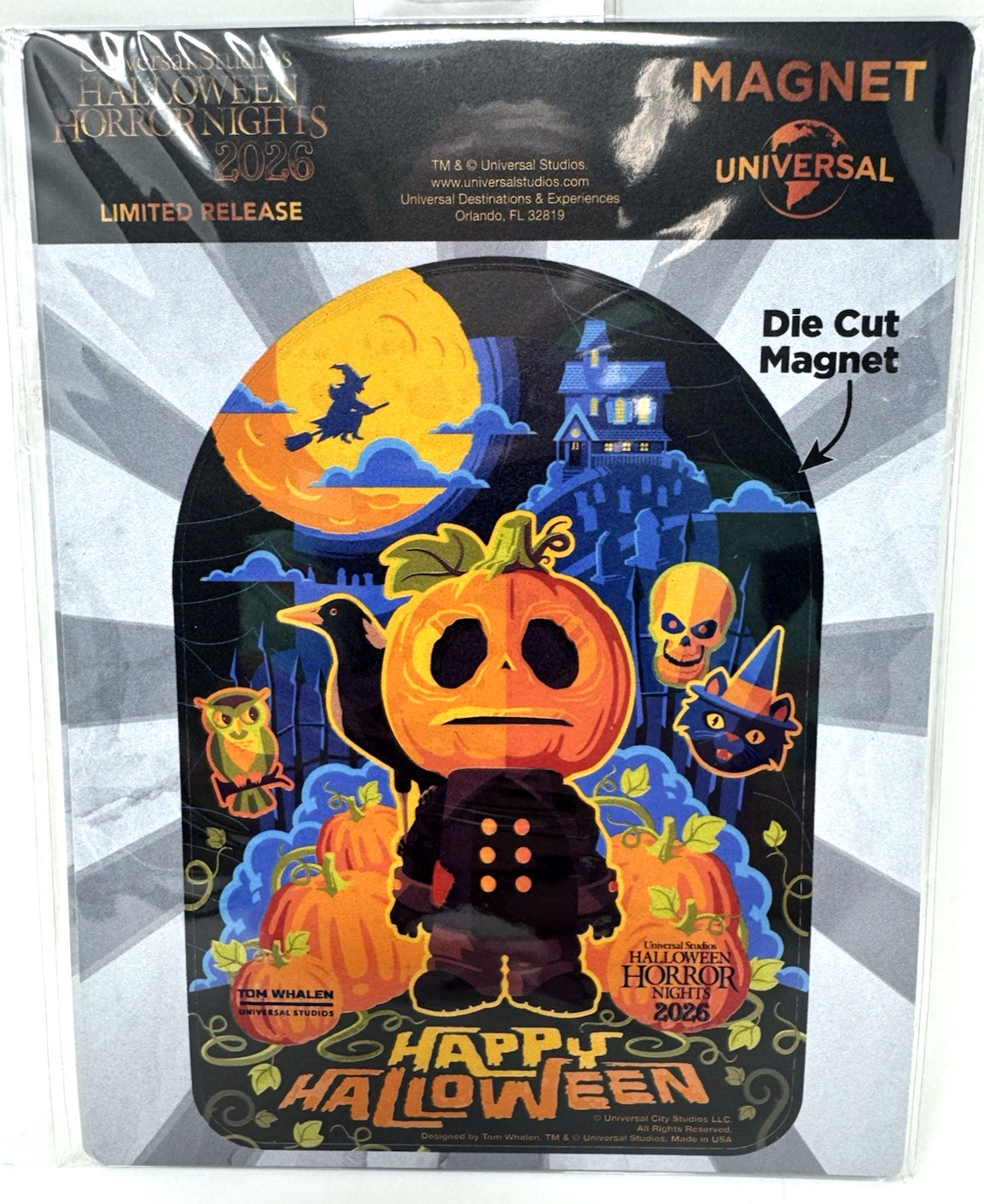 Universal HHN Halloween Horror Nights 2026 Lil Boo Happy Halloween Magnet New