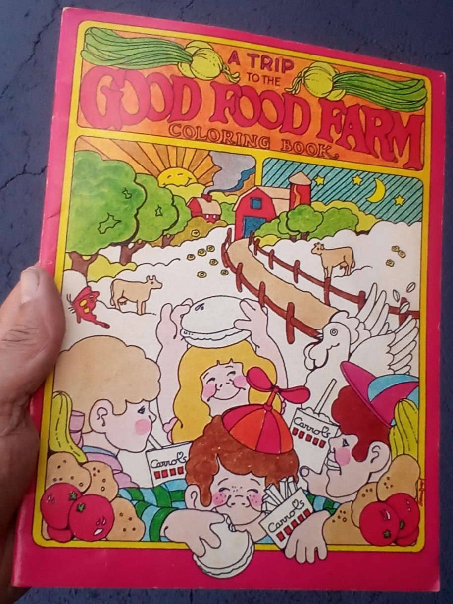 1971   CARROL\'S HAMBURGER RESTAURANT  unised Coloring book Original hard to.find