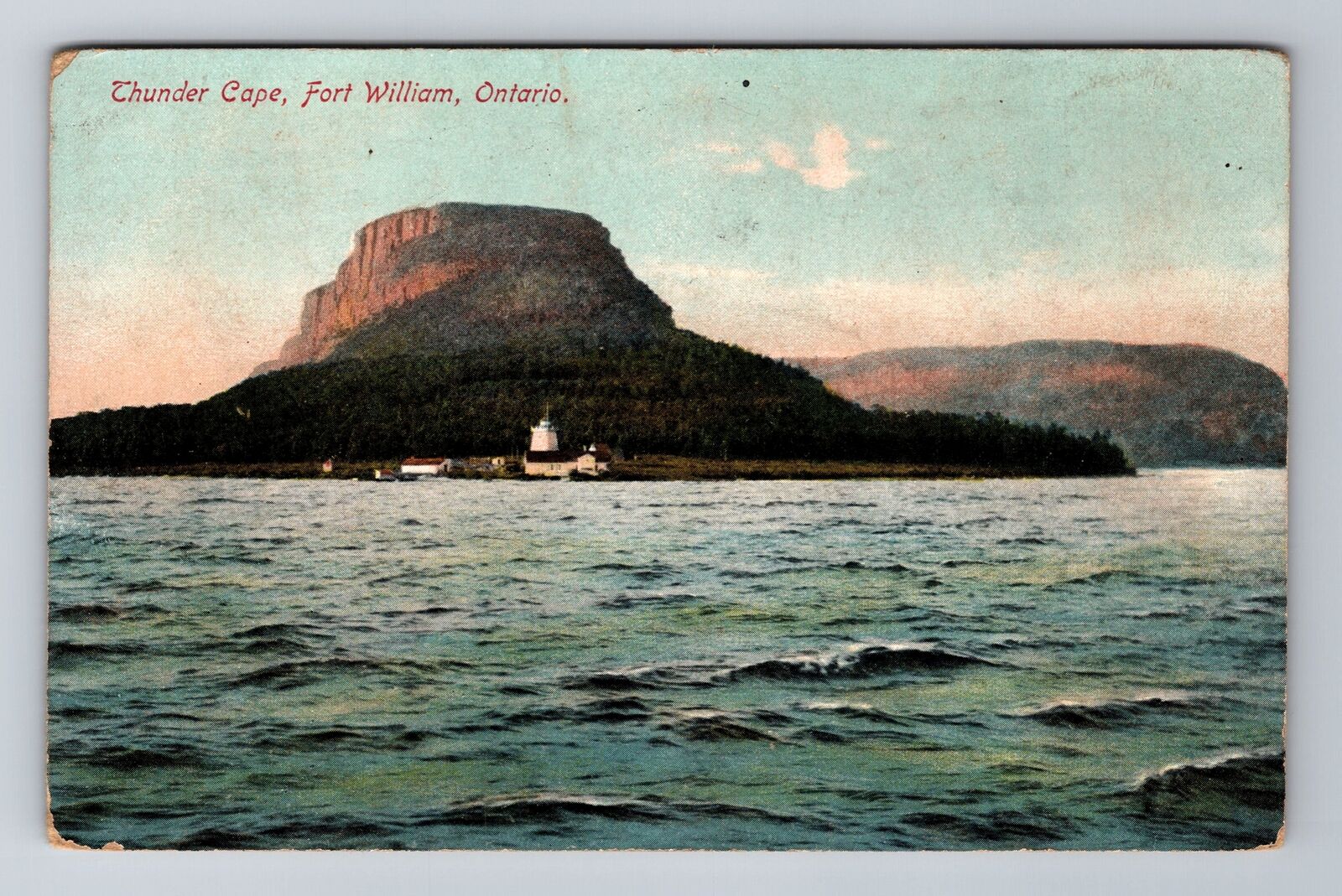 Fort William-Ontario, Thunder Cape, Antique, Vintage Postcard