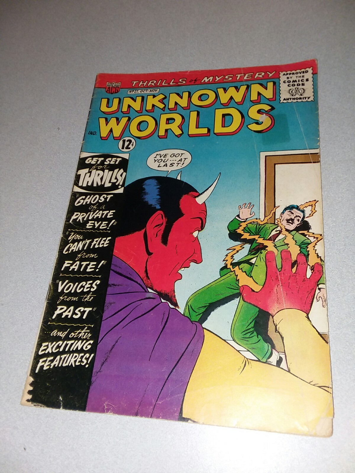 UNKNOWN WORLDS 27 scifi ogden whitney art classic DEVIL COVER SILVER AGE HORROR UNKNOWN WORLDS 27 scifi ogden whitney art classic DEVIL COVER SILVER AGE HORROR