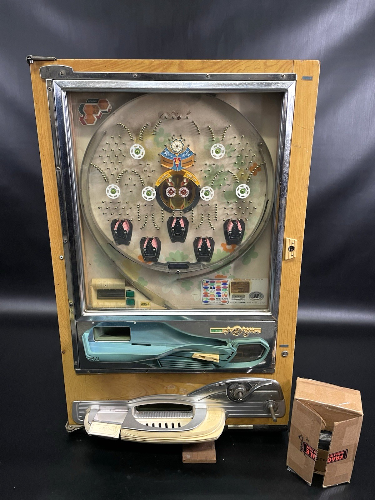 Vintage Nishijin Shiroi DX Pachinko Machine Japanese Pinball Game with Power Kit