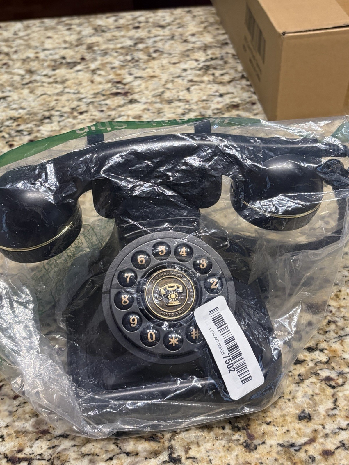 Sangyn Retro Landline Bluetooth Rotary Phone, Black Color