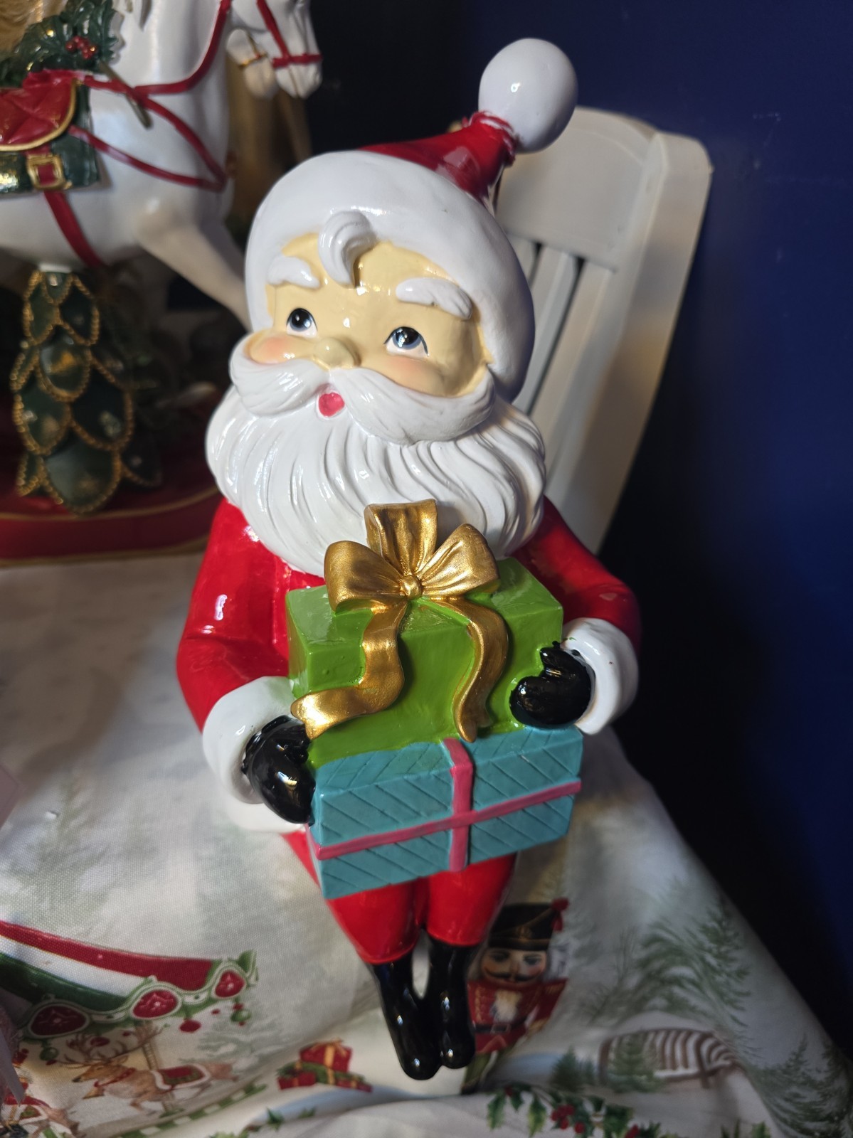 Sincerely Santa  Shelf Sitting  Santa Holding Presents Christmas Decoration