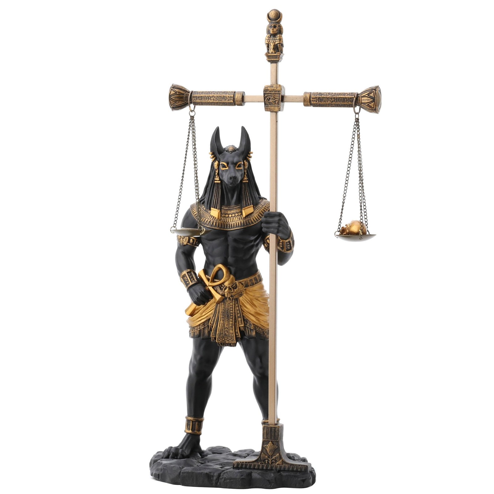 Veronese Design Anubis Weighing Heart Scale Statue Black Gold 13 Inch Veronese Design Anubis Weighing Heart Scale Statue Black Gold 13 Inch