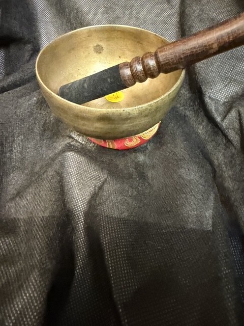 Antique Singing Bowl, Tibetan Meditation Bowl, Vintage Buddhist bowl 4.5