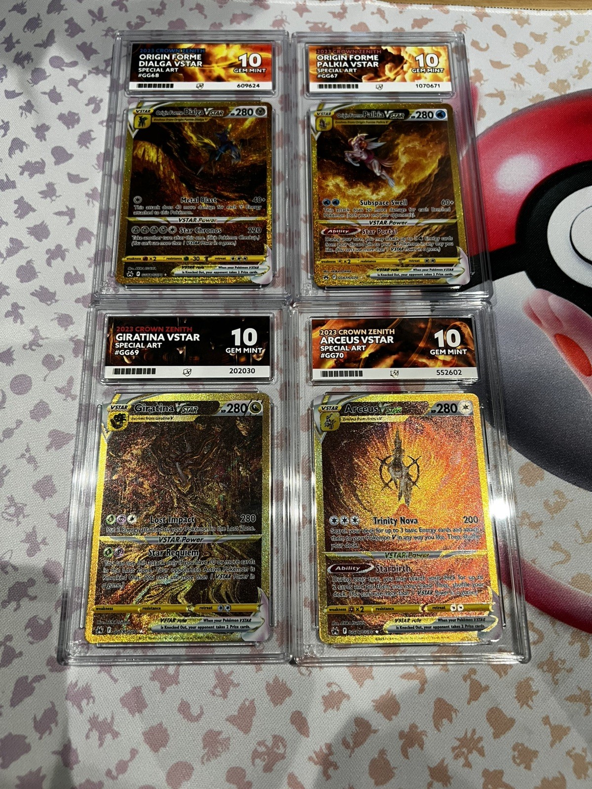 Pokemon Crown Zenith Gold Vstar Galarian Gallery Set GG67 GG68 GG69 GG70 ACE 10