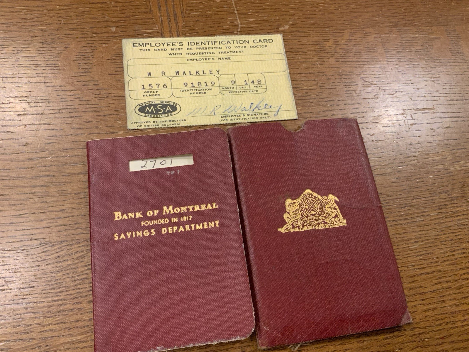 Bank of Montreal Savings Book Vintage Antique 1950’s + Banking Services Ephemera