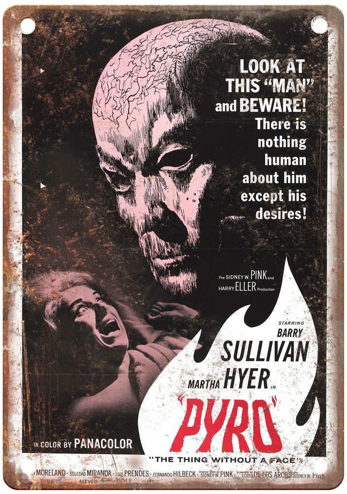 Pyro Vintage Movie Poster Old Retro Look Metal Sign MP3581