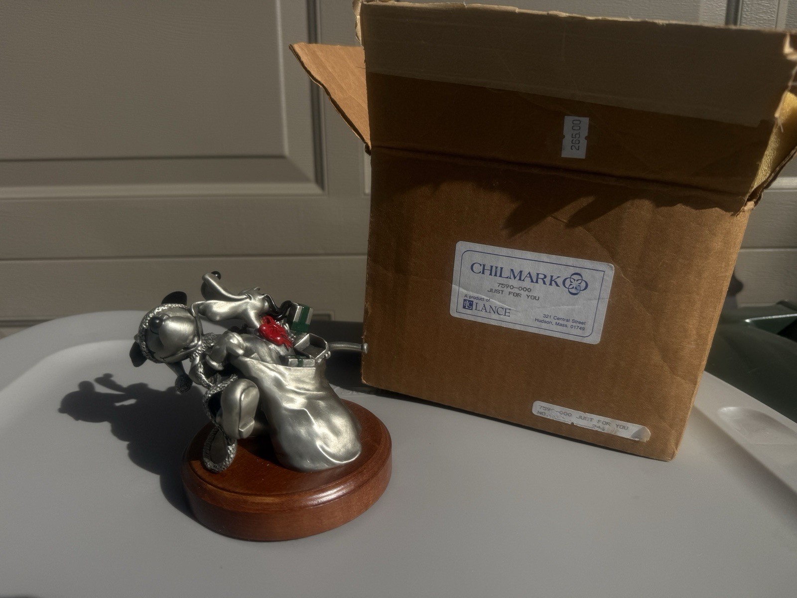 Vintage CHILMARK Annual Mickey Santa JUST FOR YOU 1994 Fine Pewter Figurine #246