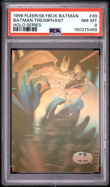 1996 Fleer/Skybox Batman #49 Batman Triumphant Holo Series : PSA 8