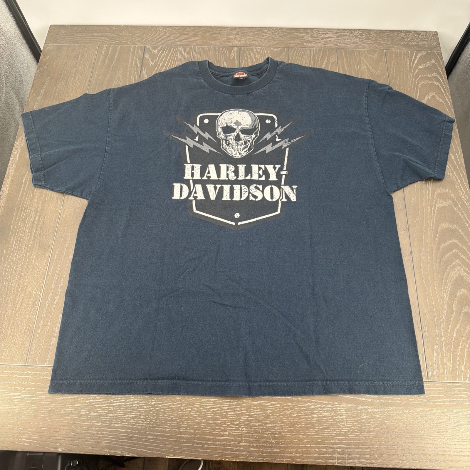 Harley-Davidson Motorcycle Blue T-Shirt 3XL / Prague Czech Republic