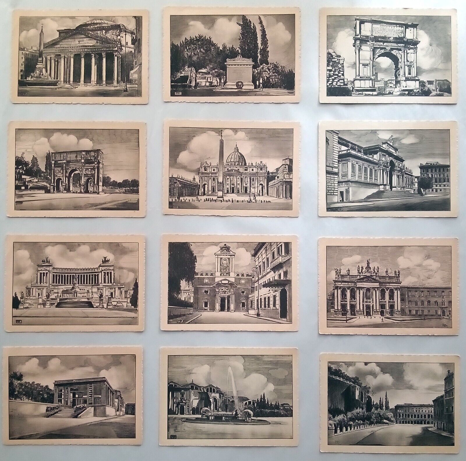 Italian ASER Postcard Collection Aldo Scarmiglia1930s-1940s Architecture Series 