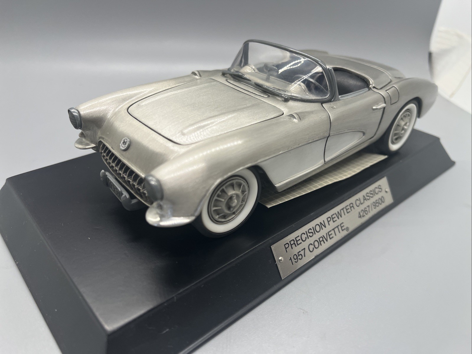 FRANKLIN MINT 1957 CHEVROLET CORVETTE 1/24 SCALE PRECISION PEWTER CLASSICS