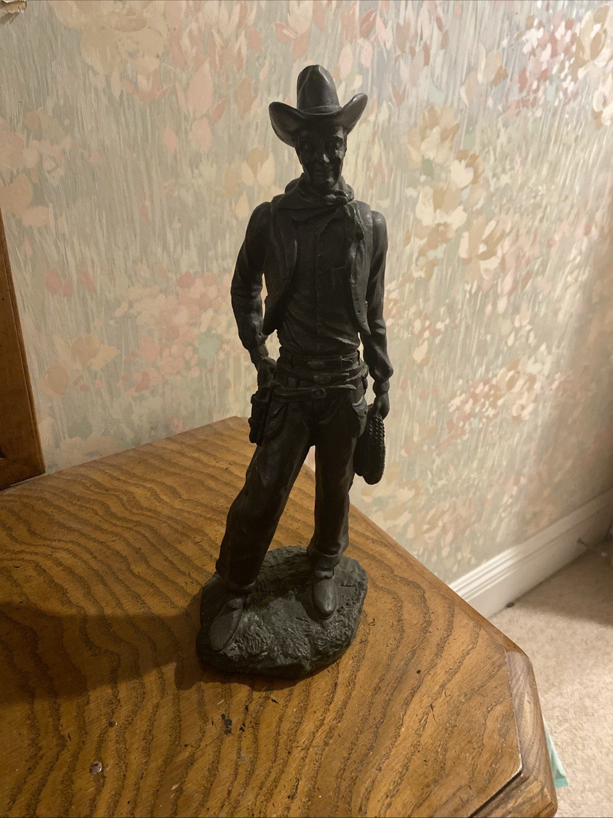 Michael Garmin 1969 Vintage Cowboy Bust Figurine Bronzed, Signed