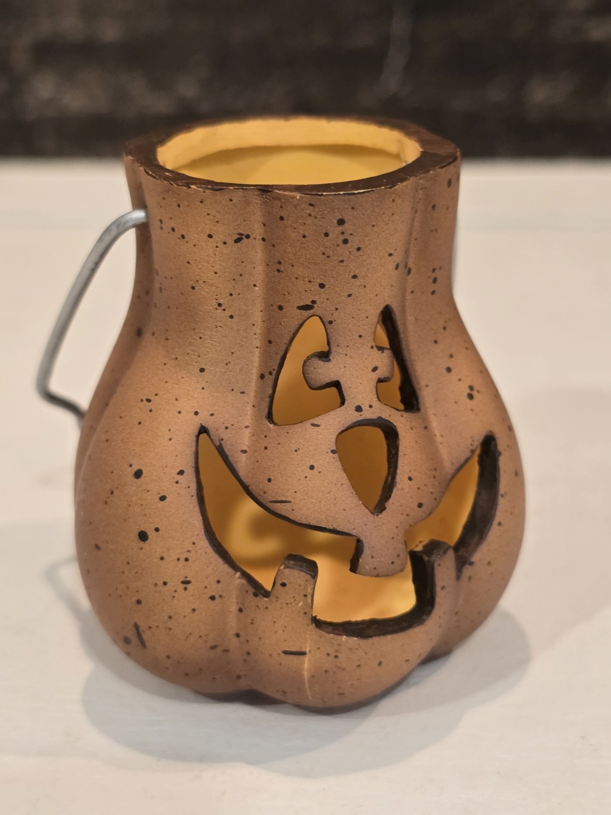 Vintage Retired Boyds Bears Jack O Lantern Pumpkin Bucket Halloween Basket Mini