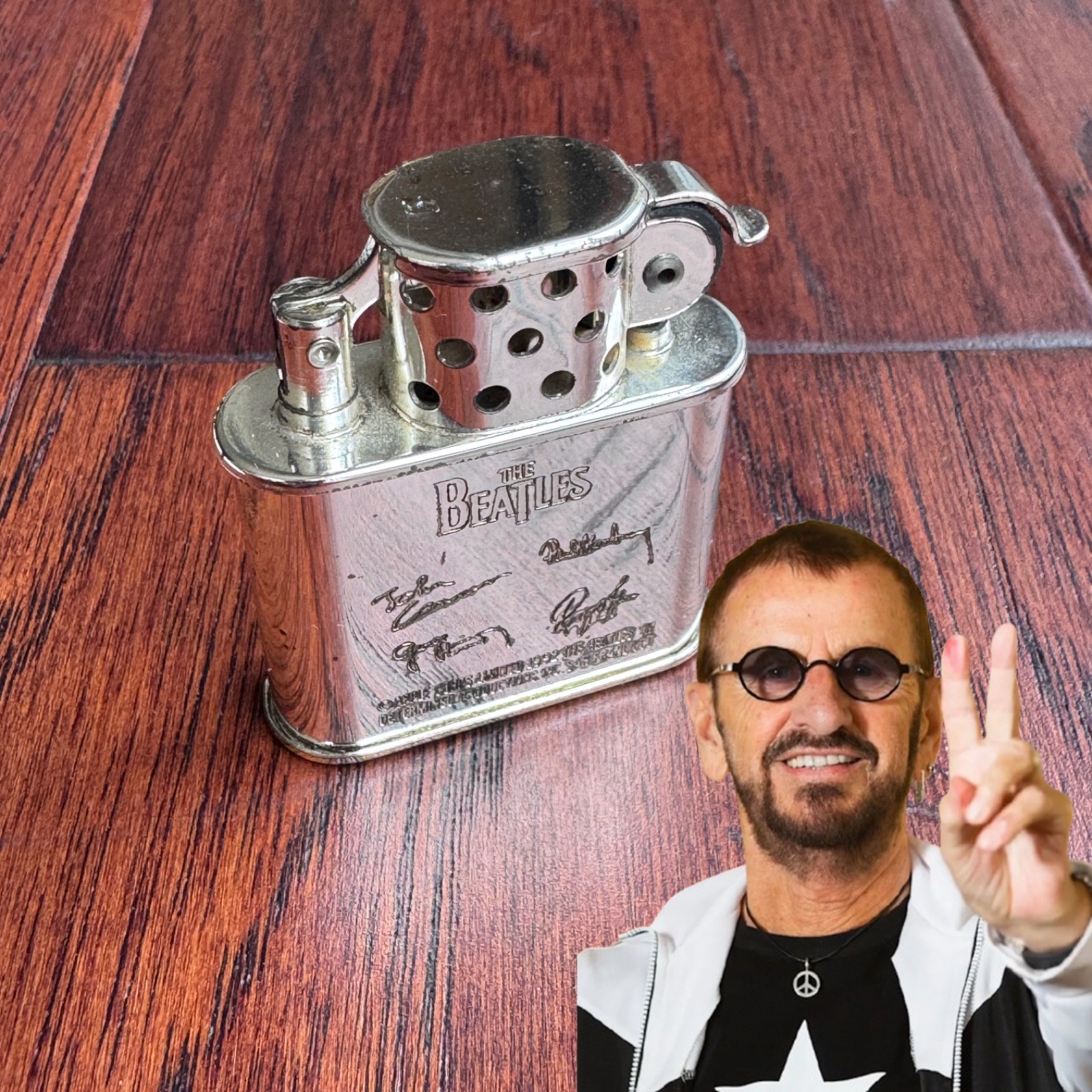 RINGO STARR Personally Owned BEATLES Autograph LIGHTER Apple * JULIEN'S * COA