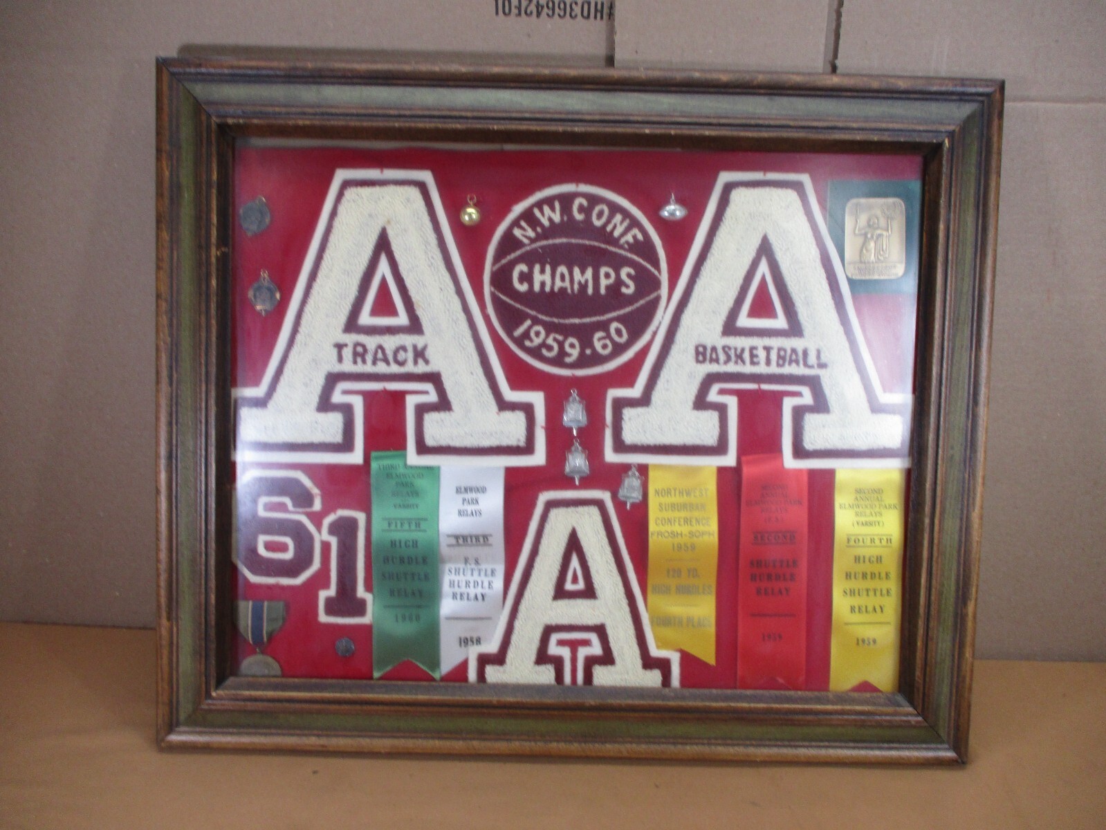 Vintage 1959-60 ELMWOOD PARK HIGH SCHOOL Varsity Track & Field Athletic Awards++