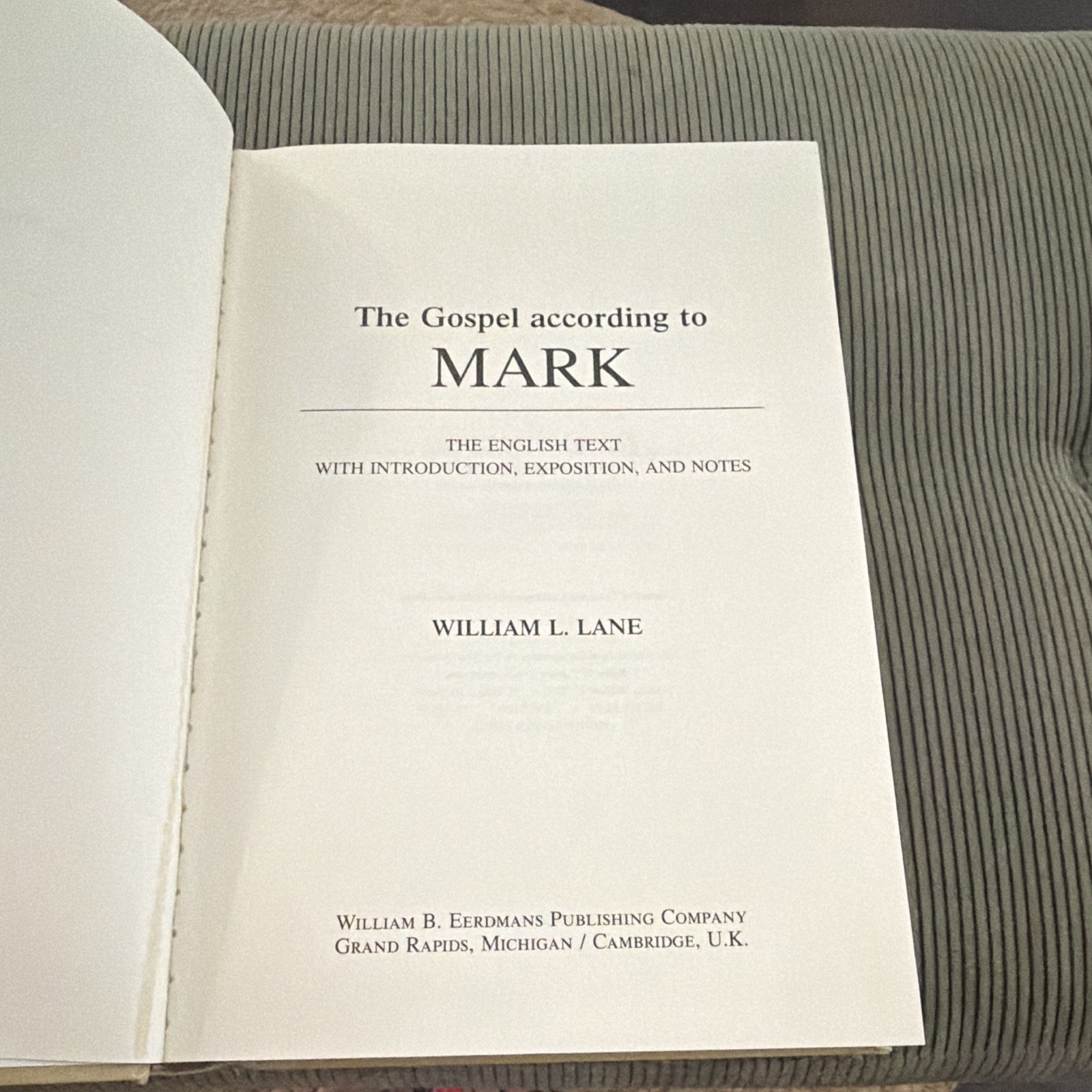 The Gospel According to Mark