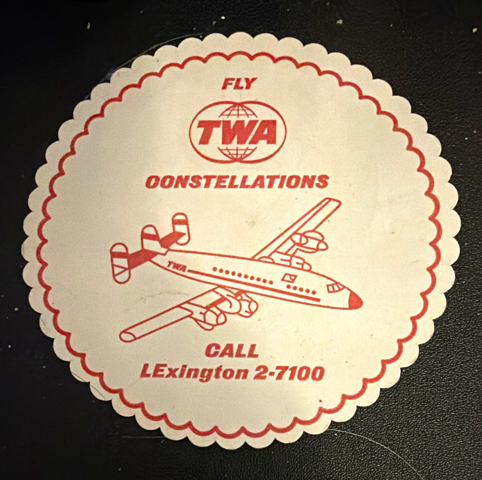 TWA Constellations Airline Sticker Label TWA Constellations Airline Sticker Label