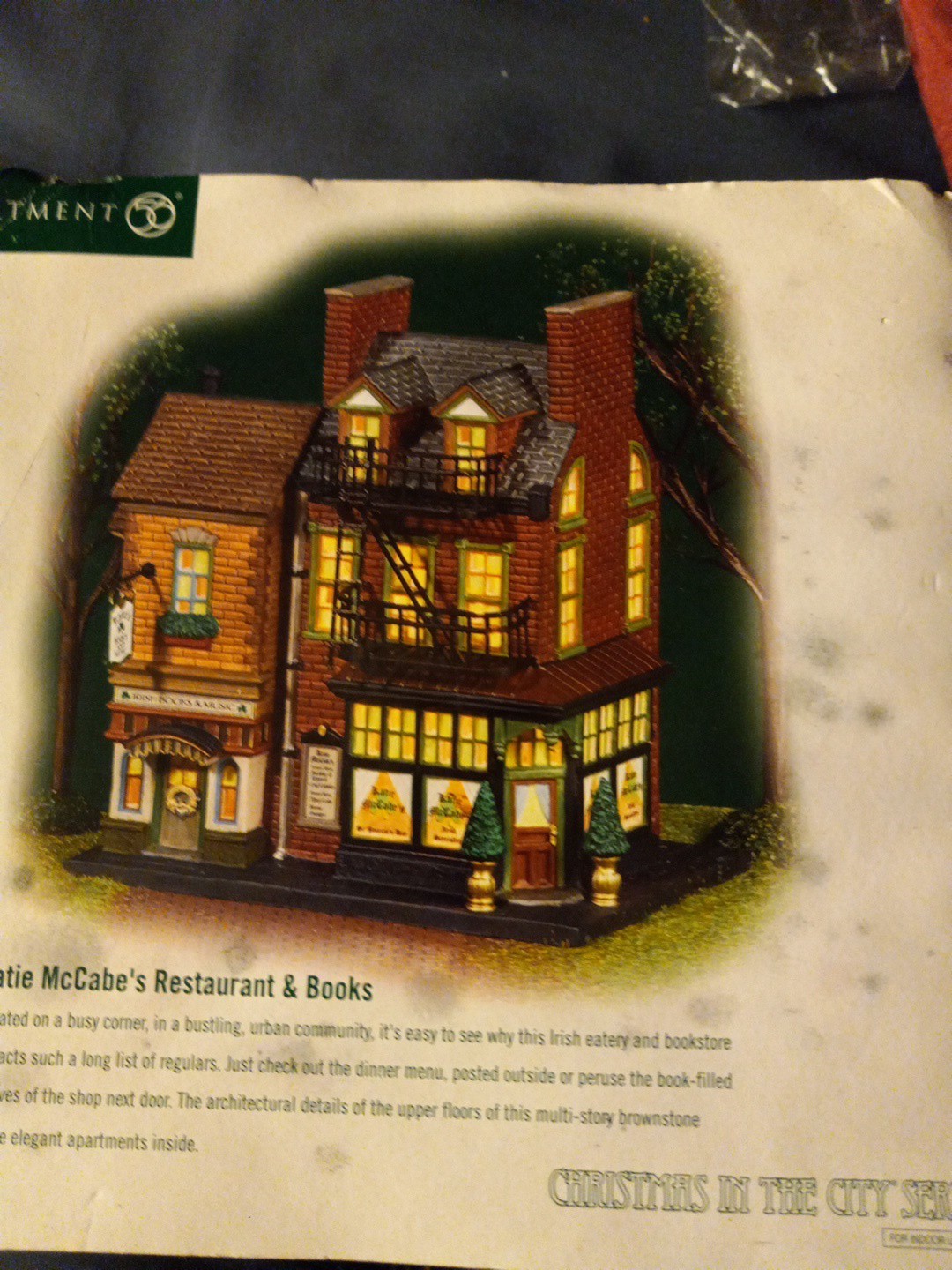 Dept 56 2003 CITCS Katie McCabe's Restaurant & Books 56.59208 Retired Vintage