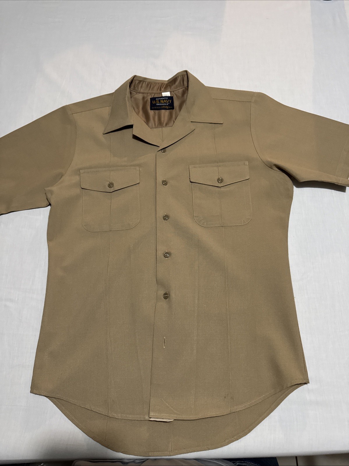 Authentic U.S Navy Shirt Khaki Medium 