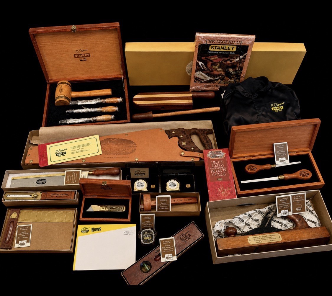 Stanley 150th Anniversary Tool Set 1993 Near COMPLETE w/ COAs Boxes