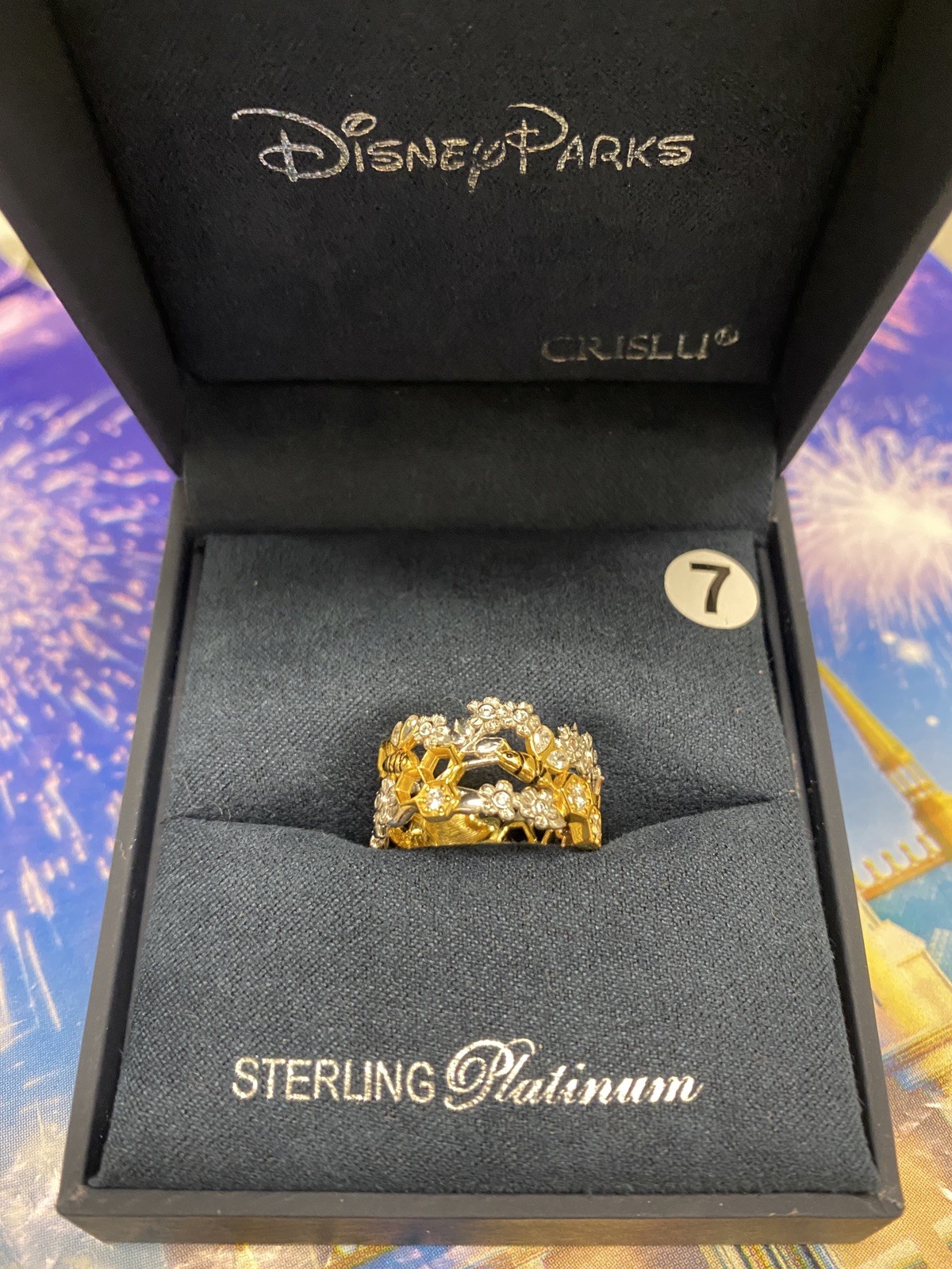 NEW Crislu Winnie the Pooh Ring - Size 7 NIB