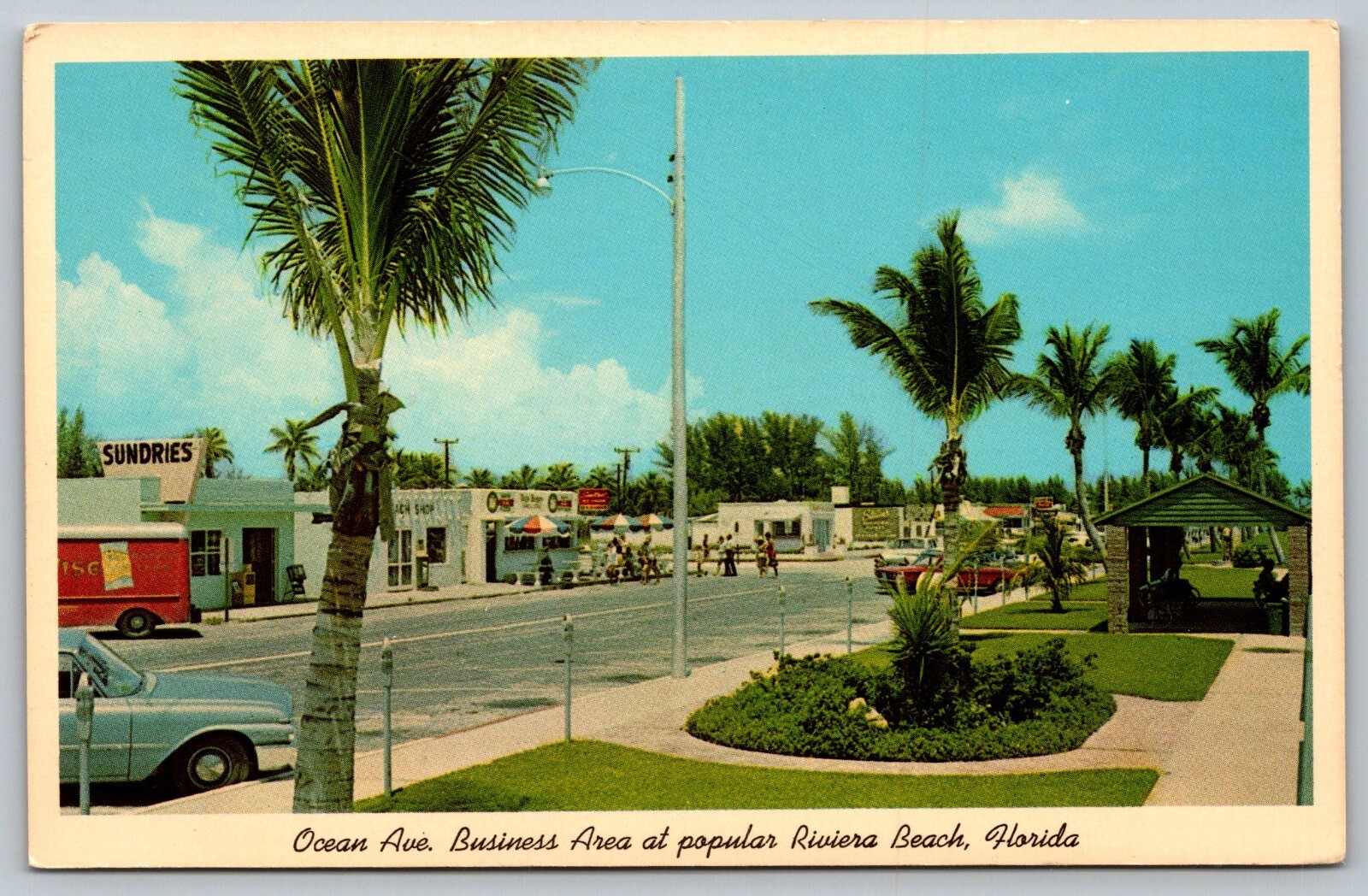 Vintage Riviera Beach Florida FL Ocean Ave Business Area Storefronts Postcard J9 Vintage Riviera Beach Florida FL Ocean Ave Business Area Storefronts Postcard J9