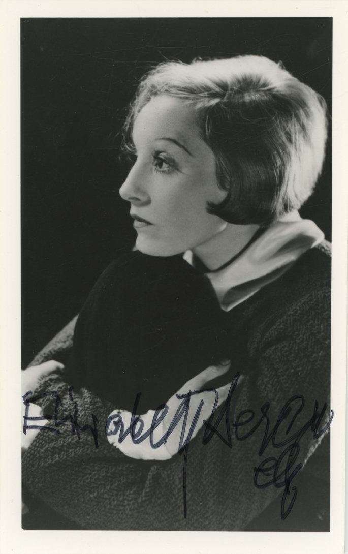 Elisabeth Bergner - Signed Vintage Picture Postcard Elisabeth Bergner - Signed Vintage Picture Postcard