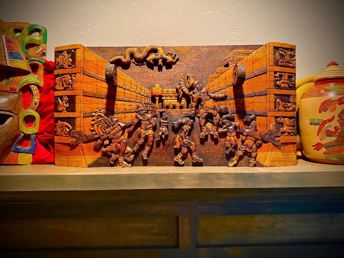 Carved Mayan Art Showpiece