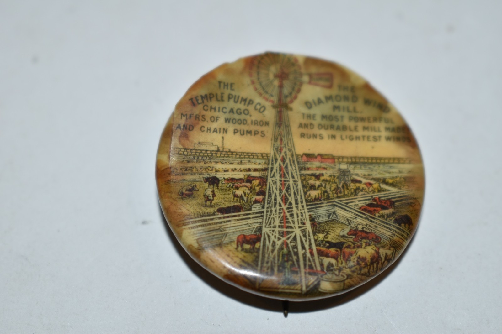 TEMPLE PUMP CO. CHICAGO DIAMOND WIND MILL  1 1/4