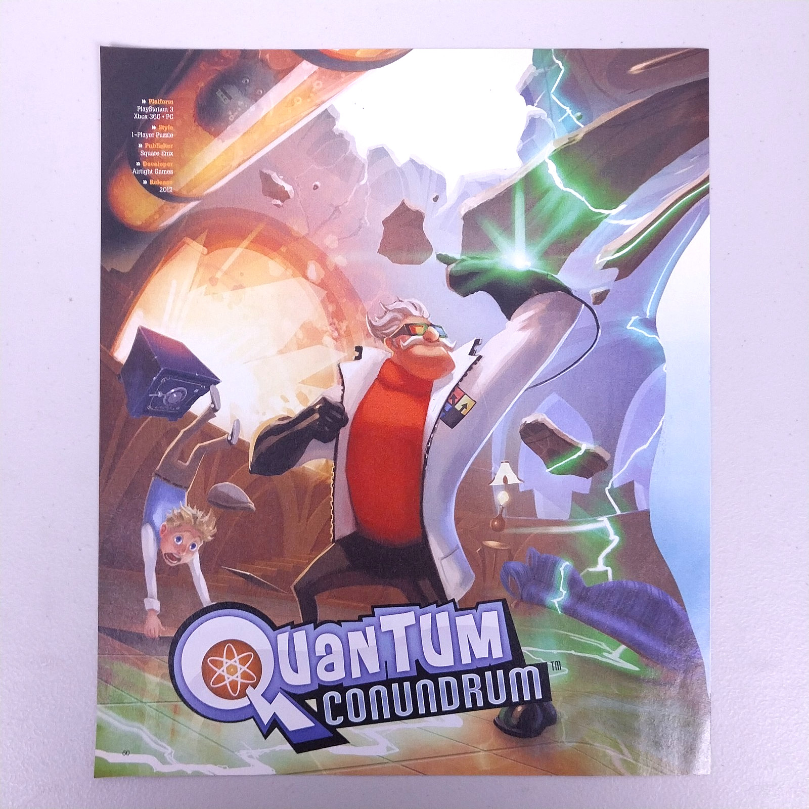 2011 Quantum Conundrum Game Promo Print Ad Original Magazine Full Page