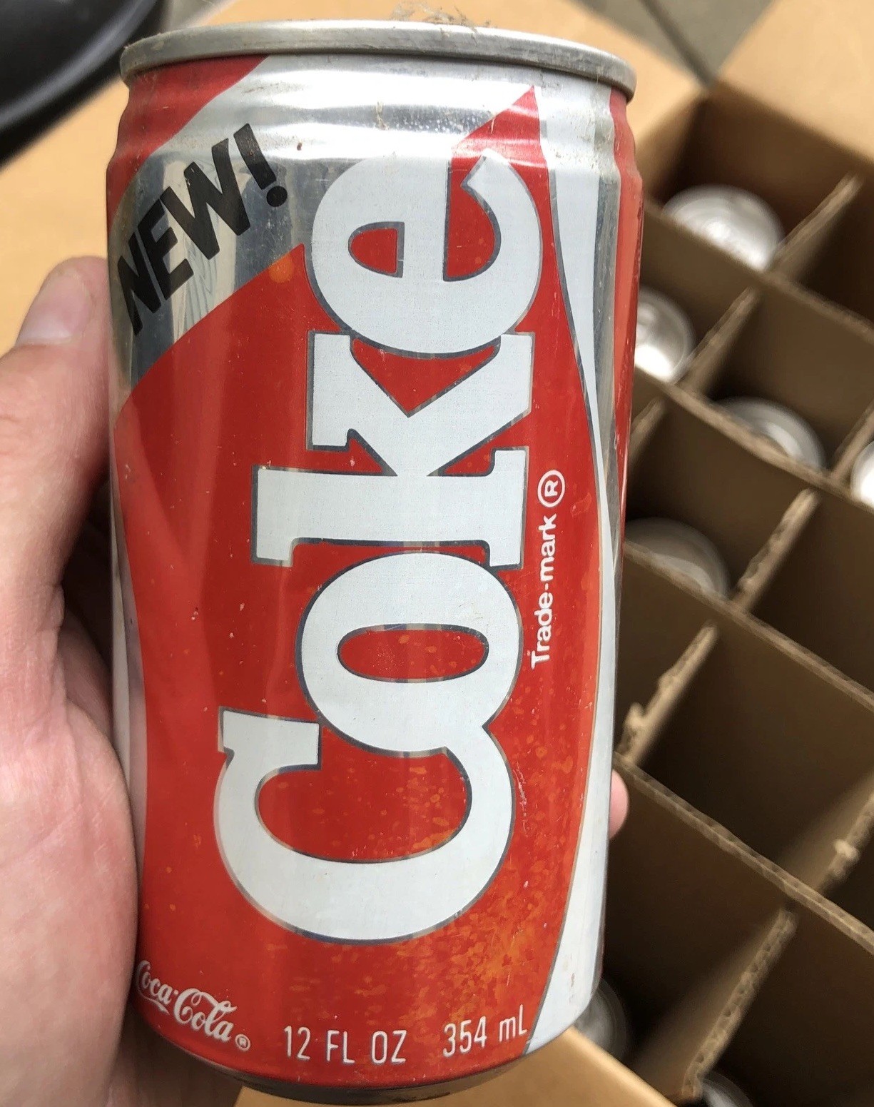 Vintage Original New Coke Coca Cola  Can 1985 *Sealed Tab* Empty