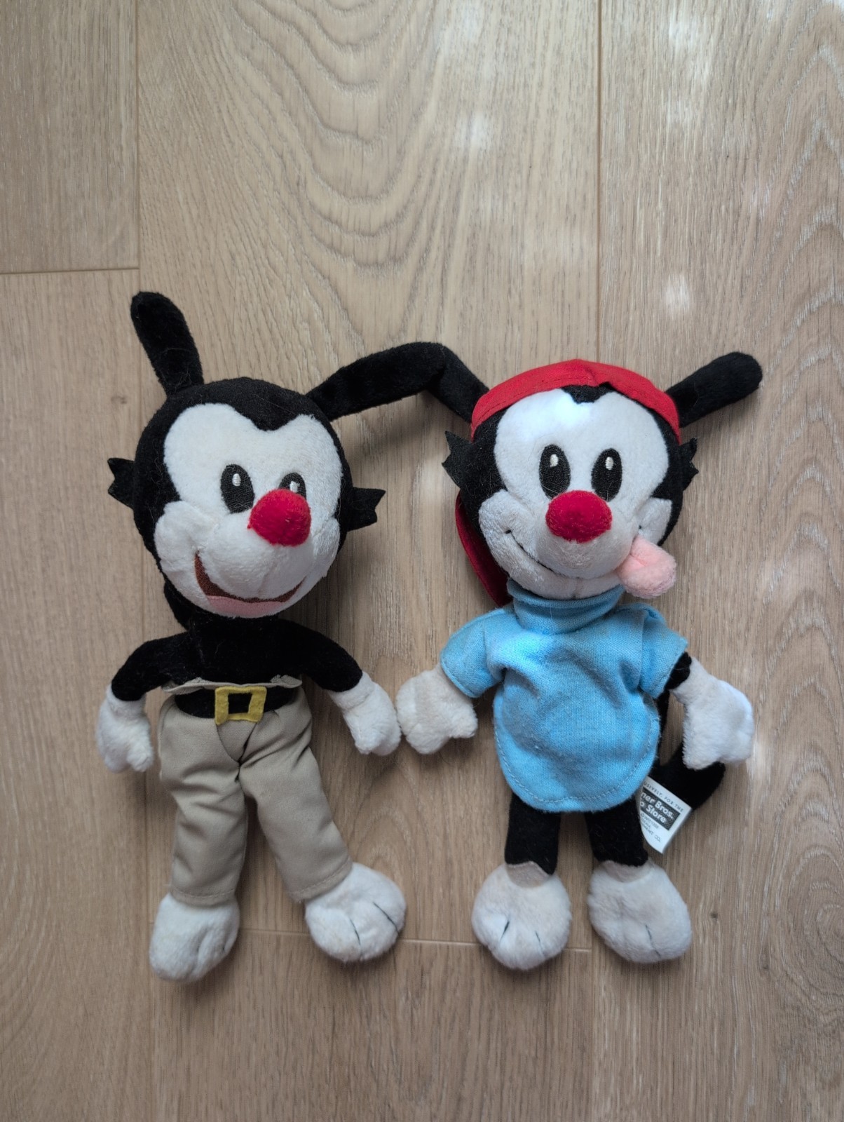 1998 WB Animaniacs Yakko & Wakko Vintage Bean Bag Plush Warner Bros 