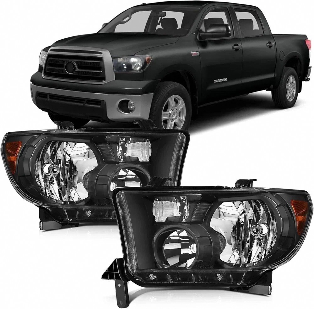 Headlights Assembly Compatible with 2007-2013 Toyota Tundra W/Level Adjuster, fo Headlights Assembly Compatible with 2007-2013 Toyota Tundra W/Level Adjuster, fo