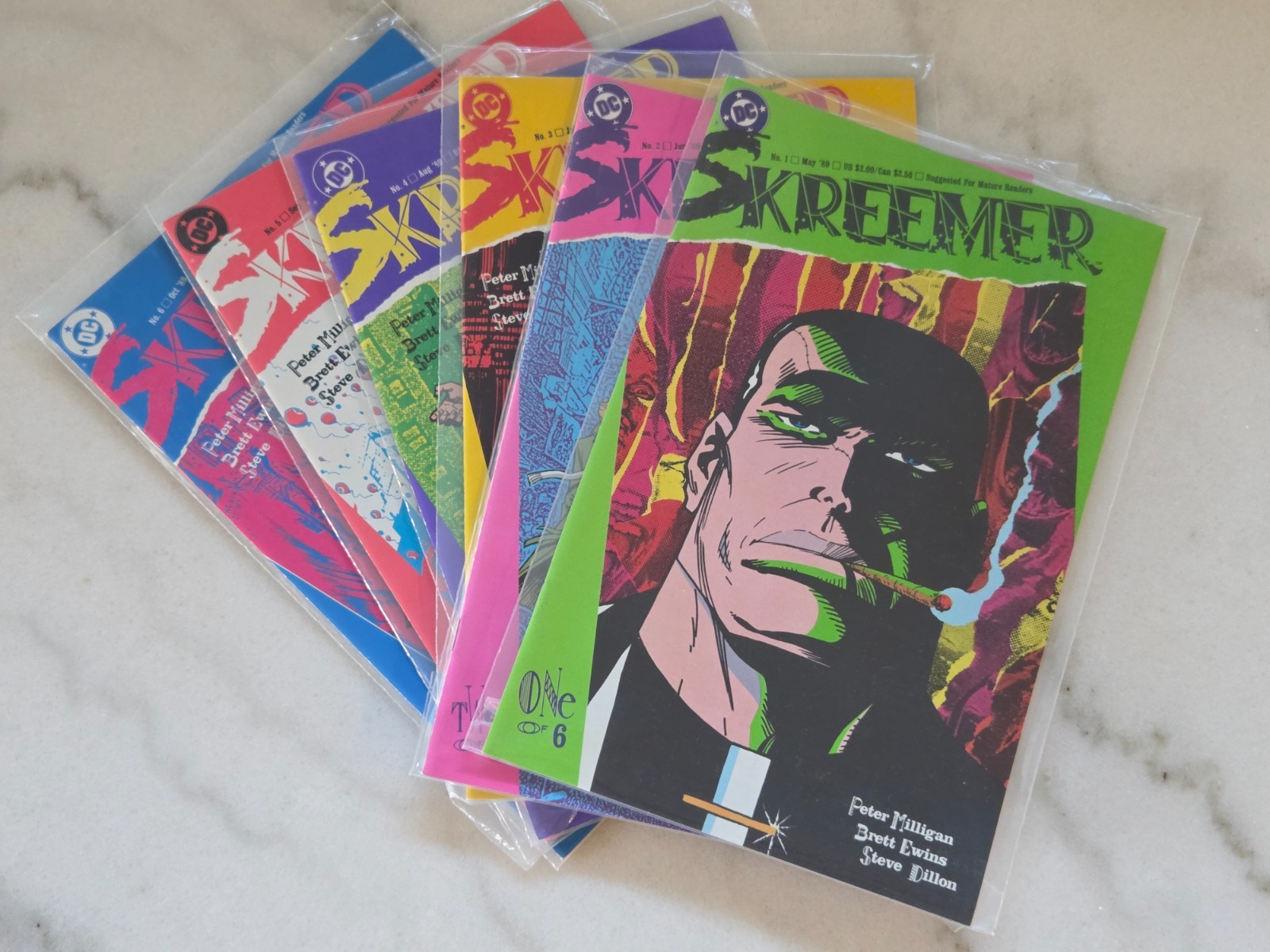 Skreemer #1-6 VF/NM complete series Peter Milligan Steve Dillon DC Comics 1989