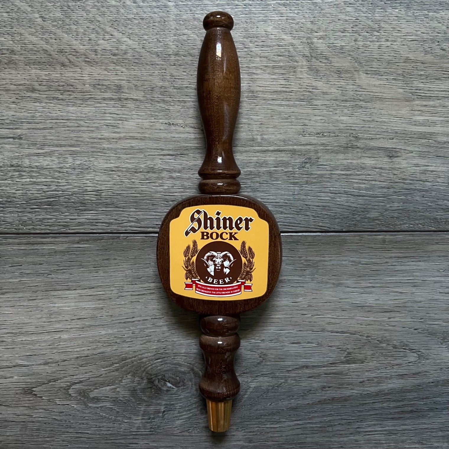 Vintage Shiner Bock Beer Wooden Draft Tap Handle Spoetzl Brewery Bar