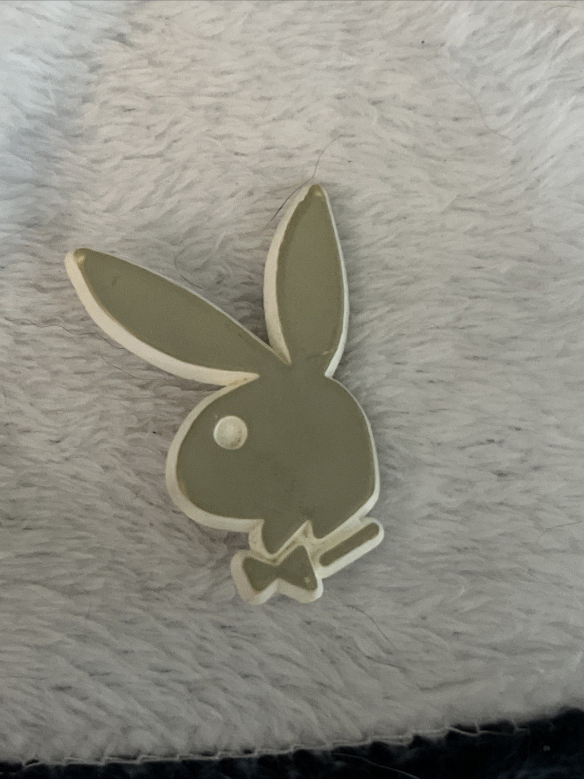 Vintage Plastic Playboy Bunny Promotional Pin 70s/89s Plastic Color Silver Vintage Plastic Playboy Bunny Promotional Pin 70s/89s Plastic Color Silver