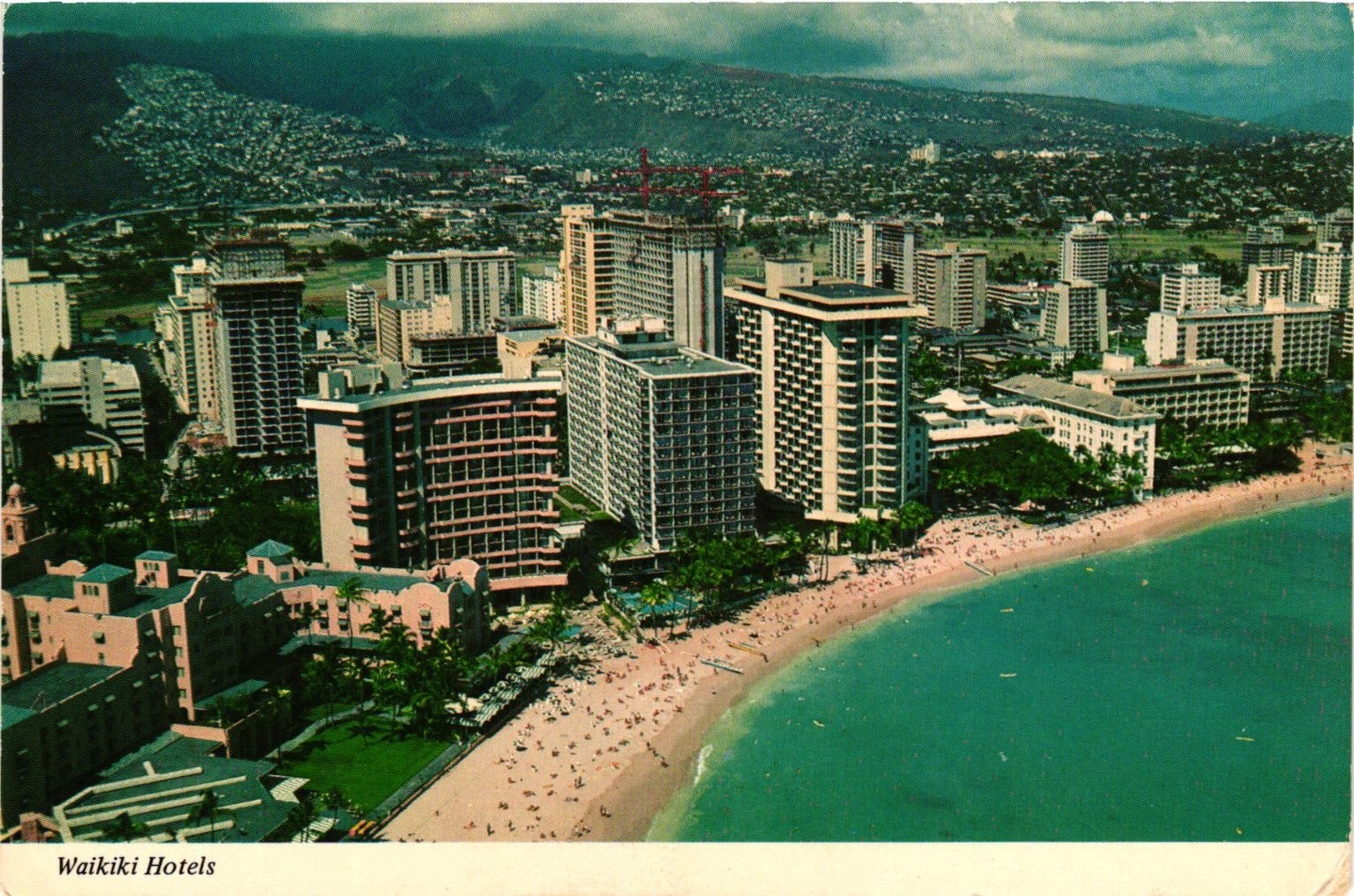 Vintage Waikiki Beach Hotels Hawaii Aerial View Postcard Mike Roberts Vintage Waikiki Beach Hotels Hawaii Aerial View Postcard Mike Roberts