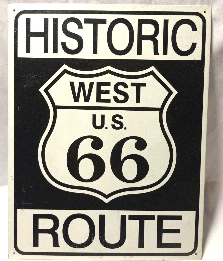 Vintage Historic Route 66 Retro Vintage Tin Sign 12X16 Made In USA AB Vintage Historic Route 66 Retro Vintage Tin Sign 12X16 Made In USA AB