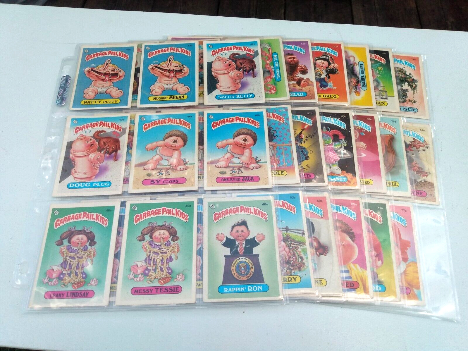 Garbage Pail Kids Original Series 2 (1985) --NEAR COMPLETE SET-- 62 cards