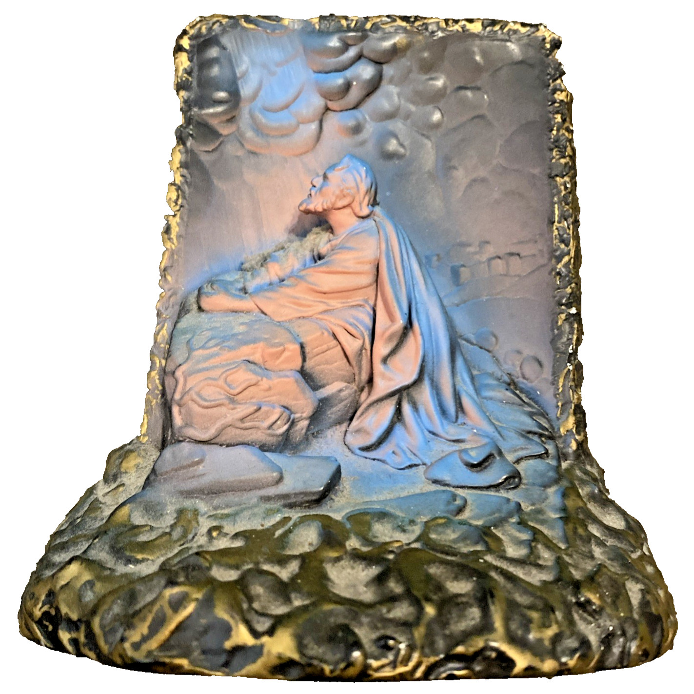 Creative Arts Inc 1965 Gethsemane 3D Relief Wall Plaque Victor Jesus Praying Art