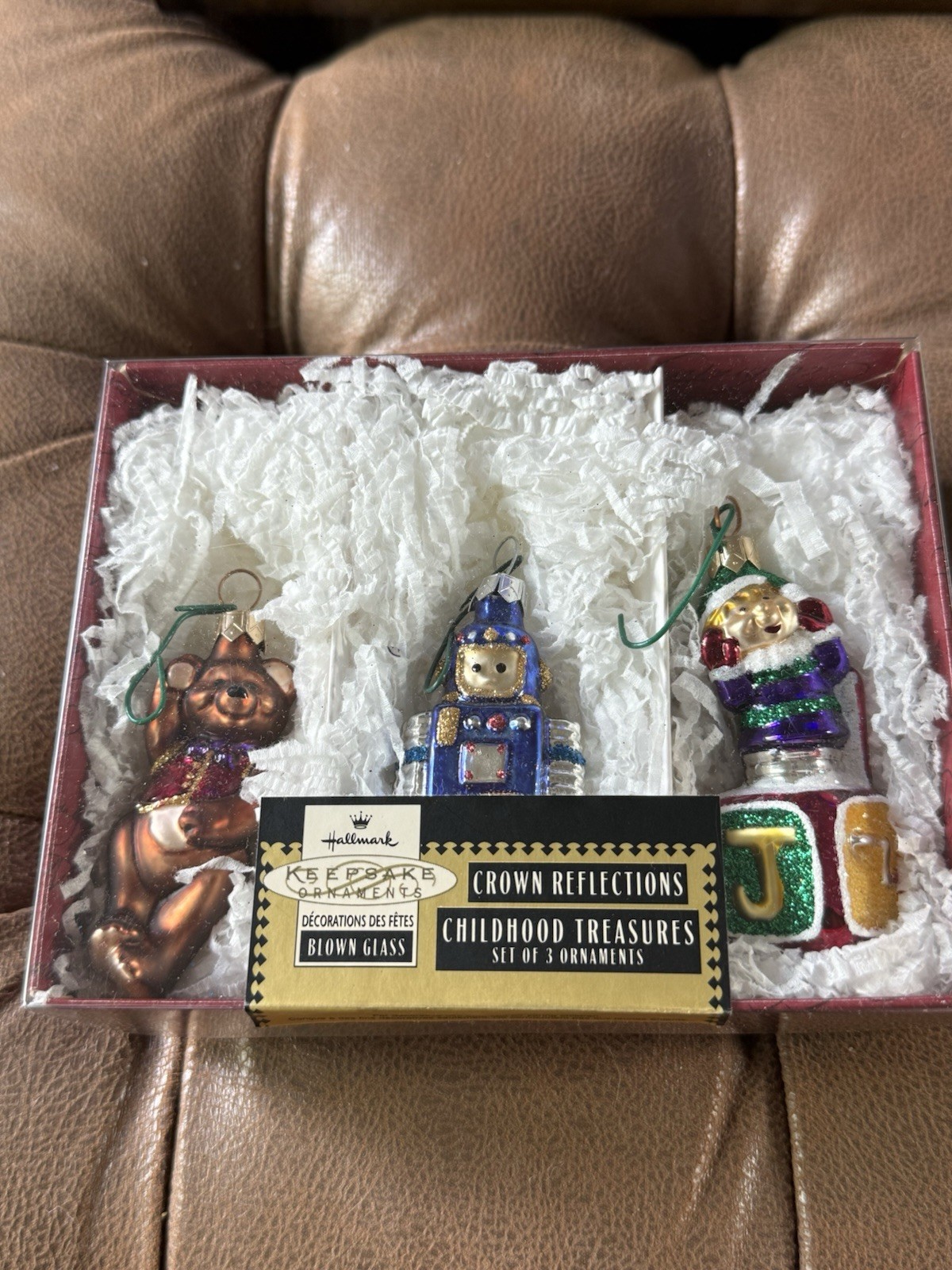 Vintage Hallmark Keepsake 1999 Christmas Ornaments Set of 3 In Original Box