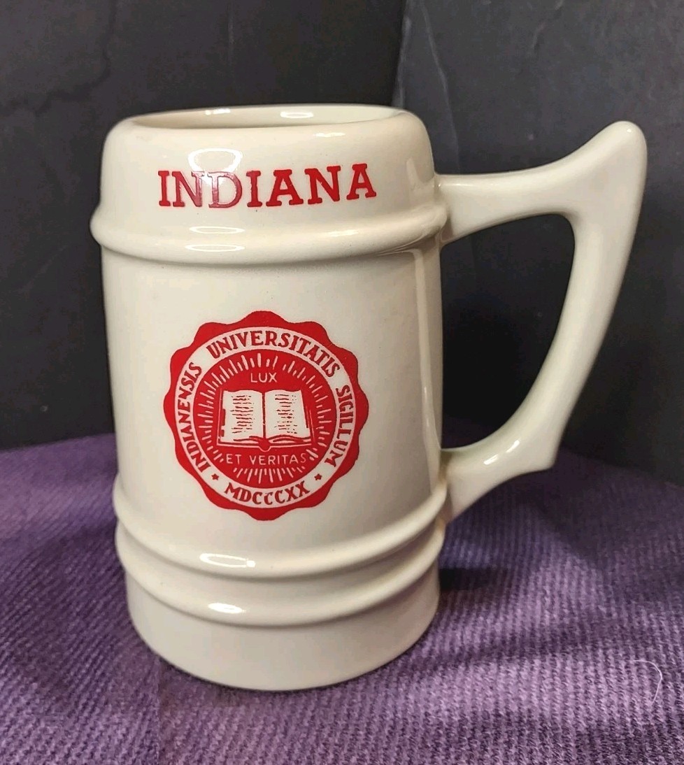 Indiana University Ceramic Beer Stein Vintage Heavy