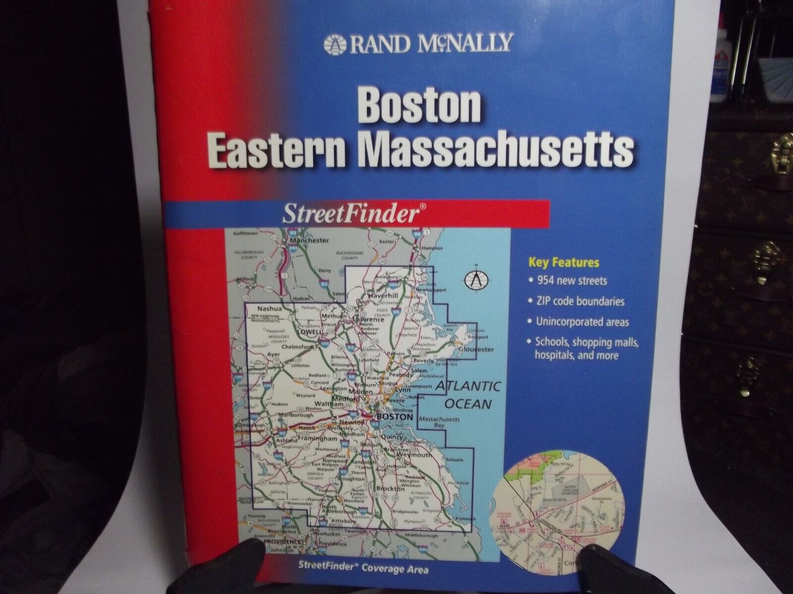 Rand McNally Boston Eastern Massachusetts street finder map 2002