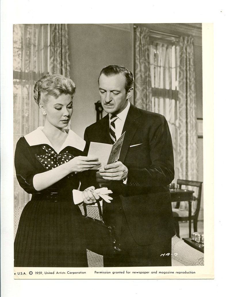 Happy Anniversary-Mitzi Gaynor-David Niven-7x9-B&W-Still Happy Anniversary-Mitzi Gaynor-David Niven-7x9-B&W-Still