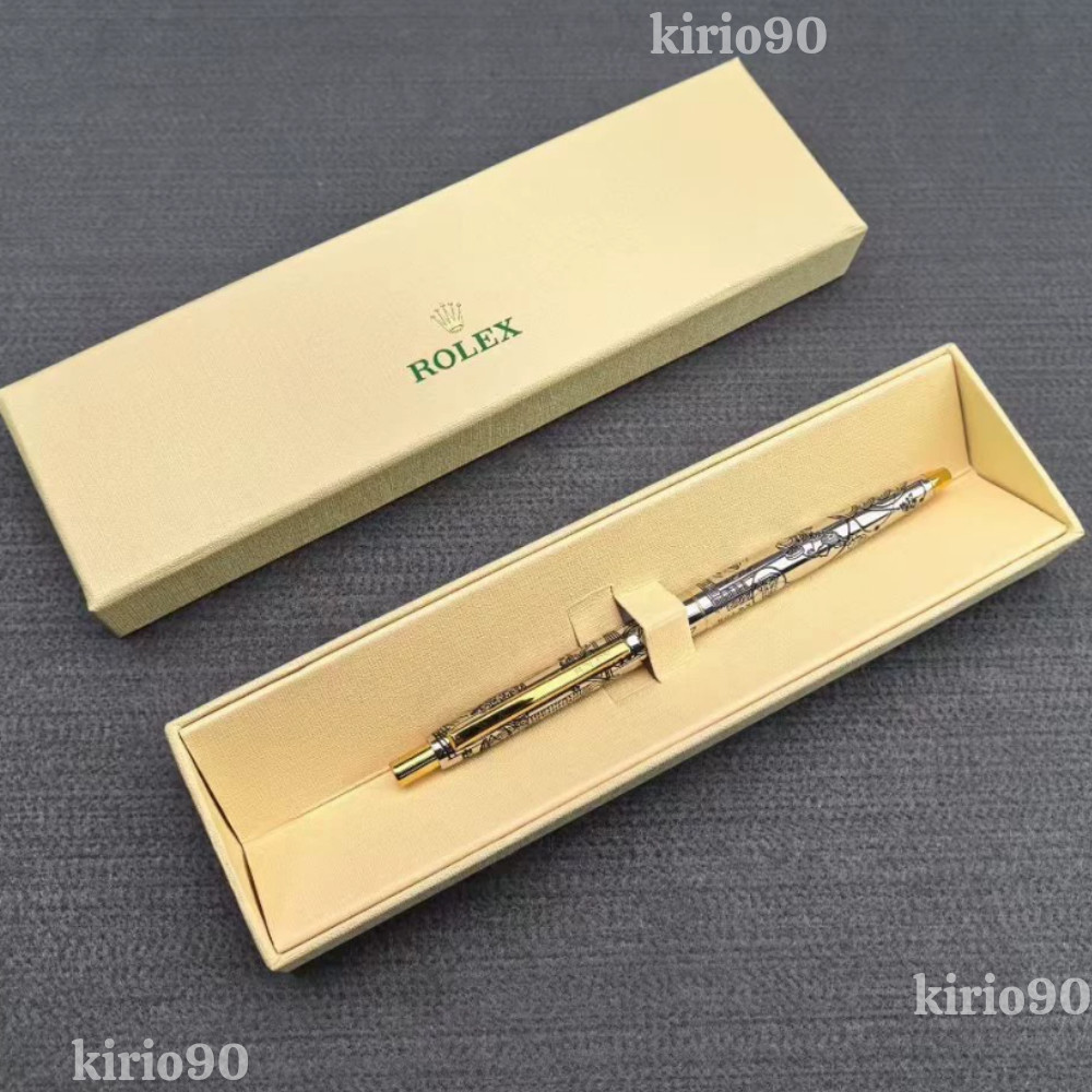 HOT ROLEX Vintage Collectible Ballpoint Pen Silver Gold Luxury New With box