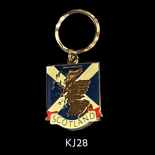 BRASS & ENAMEL KEY RINGS - SCOTLAND MAP WITH CITIES BRASS & ENAMEL KEY RINGS - SCOTLAND MAP WITH CITIES