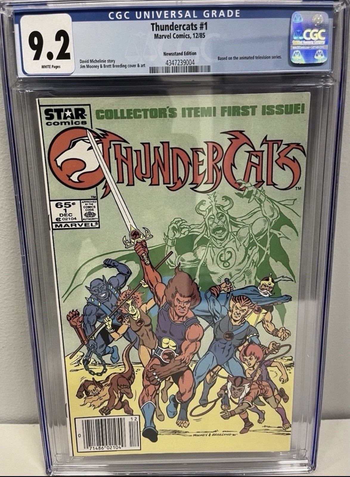 Thundercats #1 1985 CGC 9.2 White Pages Newsstand 1st Appearance